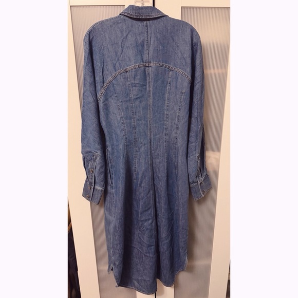 NWT COS Oversized Waisted Denim Shirt Dress Midi Length Size 8 - Picture 11 of 15